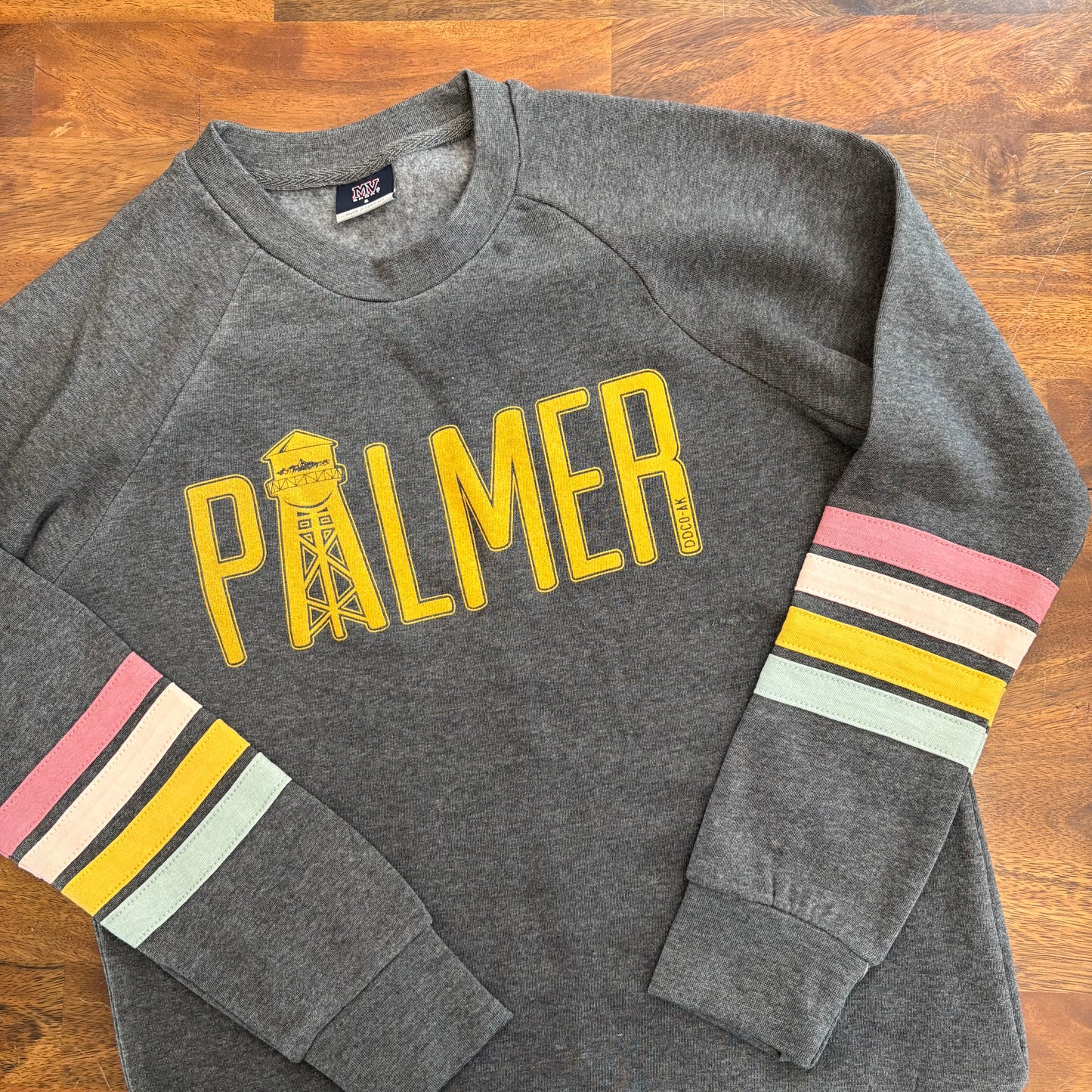 PALMER Striped Sleeve Crew