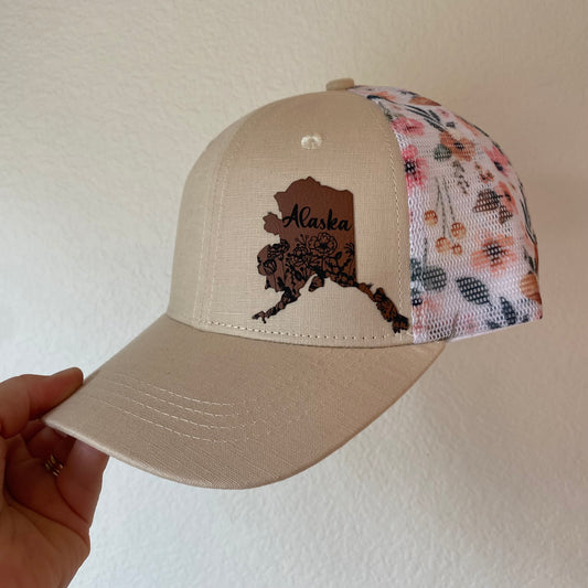 Alaska Wildflower Floral Hat