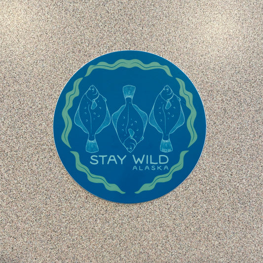 Halibut & Sea Kelp “Stay Wild” Sticker