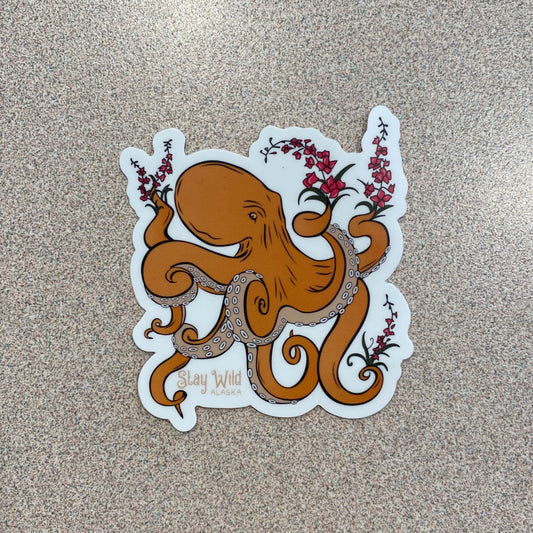 Octopus & Fireweed “Stay Wild” Sticker